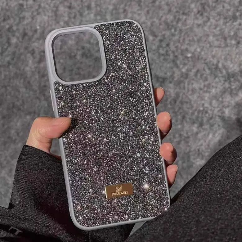 Premium Luxury Branded Rhinestone Diamond Glitter Silicone Case for iPhone