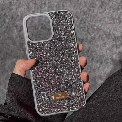 Premium Luxury Branded Rhinestone Diamond Glitter Silicone Case for iPhone
