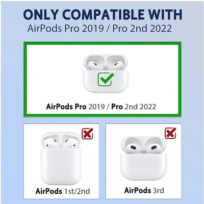 Headphone Design Silicone Cute Case Cover for Apple Airpods Pro 2 / 2nd Generation Pouch, Cases with Keychain Shockproof Protective Anti-Lost Keyring